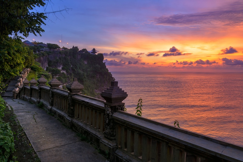 The view from the famous Uluwatu temple