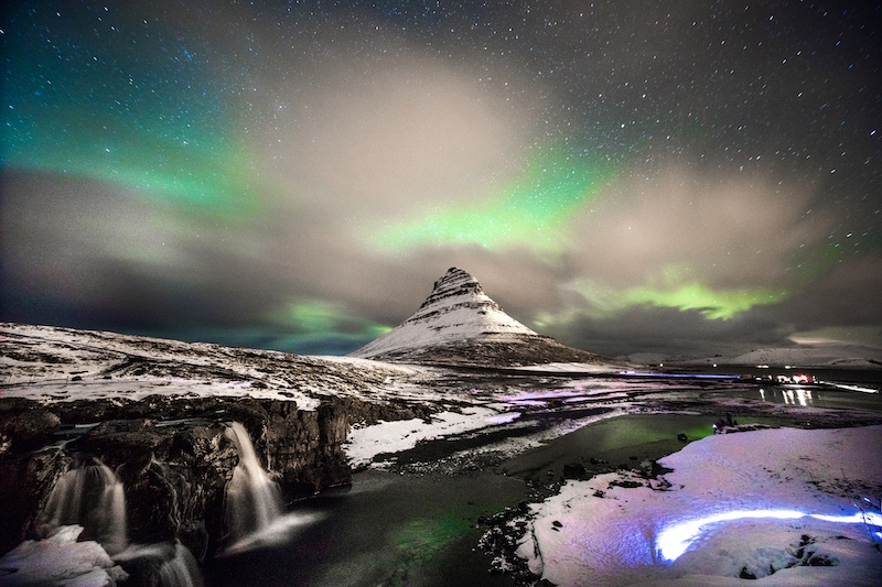 Northern lights at Mount Kirkjufell, Iceland. Photo: Getty Images