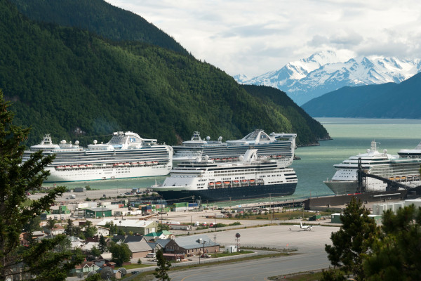 Cruise ships in Alaska, United States. Credit: Getty Images