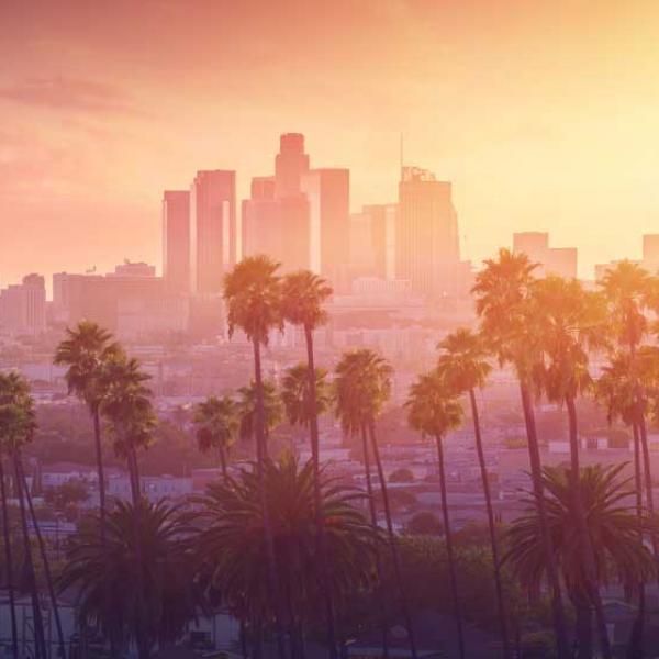 Muscle Beach at sunset