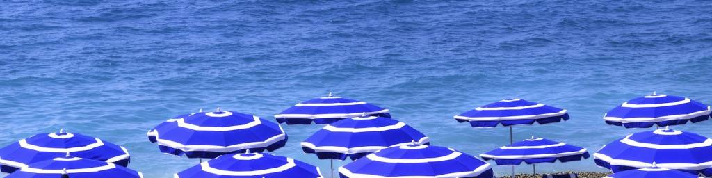 Beach umbrellas in Nice. 